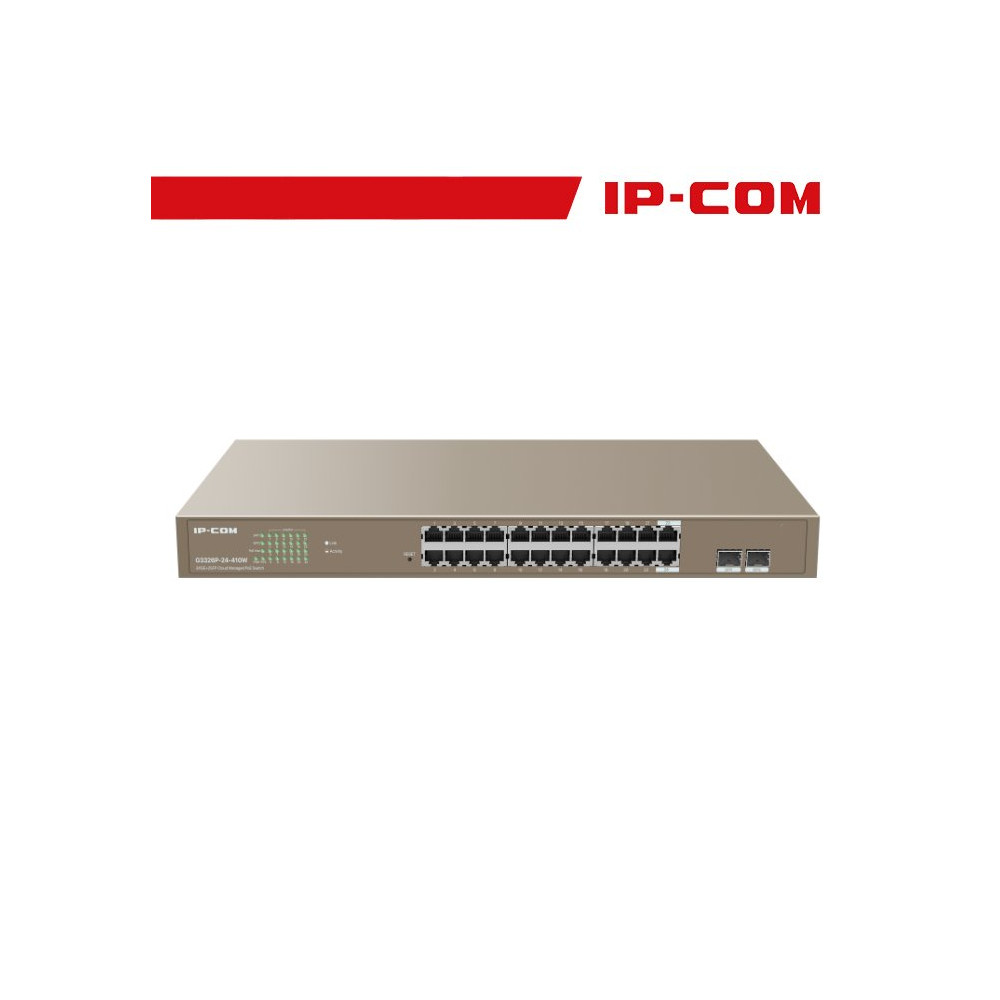 IP-COM Switch Gigab PoE cloud managL2 -26port(24GE PoE+2SFP)Pro | G3326P-24-410W IC-G3326P-410