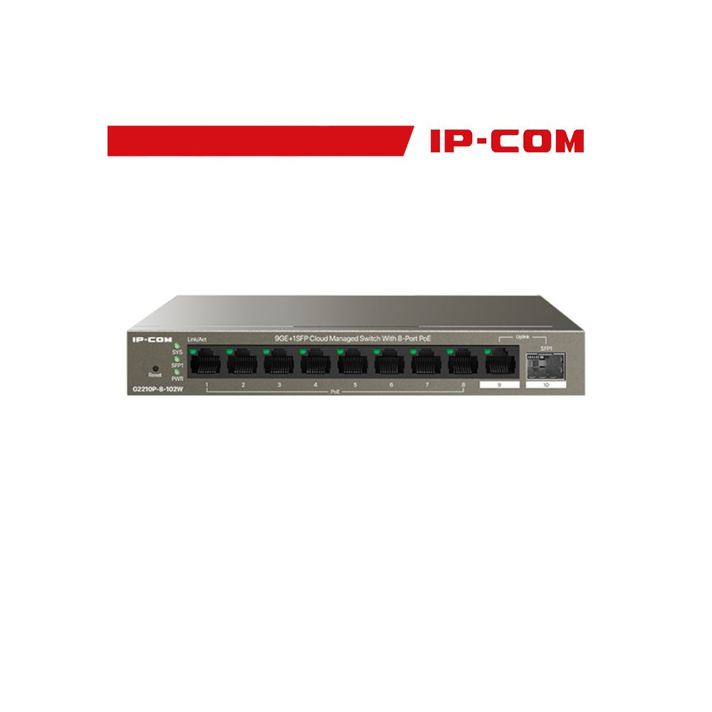 IP-COM Switch Giga PoE cloud managL2-10port(8GE PoE+1GE+1SFP)Pro | G2210P-8-102W IC-G2210P-102