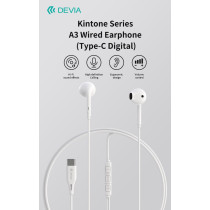 Auricolari A3 Digital filo con connettore Tipo-C compatibile Android e Apple Bia DEA3DE769W