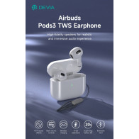 Auricolari Airbuds Pods3 TWS EM410 BT 5.3 Carica Wireless Bianchi DETWS410121W