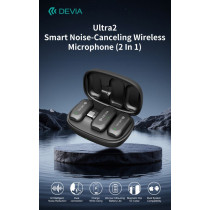 Ultra2 Doppio Microfono Wireless con Riduzione Rumore AI e Clip Magnetica connessione tipo-C e Lightning DEU2WM261