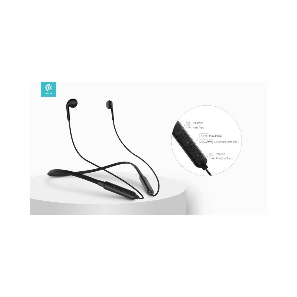 Auricolari Smart Sport Dual Bluetooth con archetto Neri DEBTDE248B