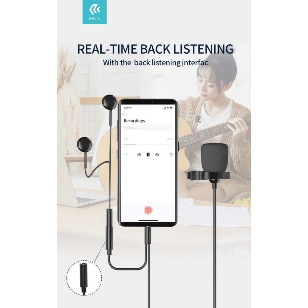 Microfono per Smartphone a filo con connettore Jack 3,5mm DEMICJK069