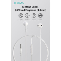 Auricolari Devia Smart A3 con Mic e Controllo 1.2 mt Bianco DESMEP752W