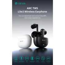 Auricolari wireless ANC TWS Lite3 Bluetooth 5.4 Bianchi DETWSL3942W
