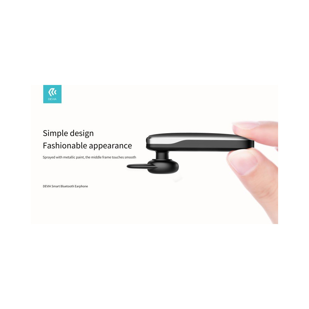Auricolare Devia Smart Bluetooth 4.2 Riduttore Rumore Nero DEBTL031B