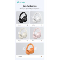 Lite1 Cuffie Over-Ear Wireless ad Alta Autonomia con Audio AAC e Ricarica Type-C Nere DEM205160B