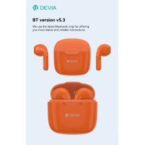 Auricolari Devia TWS-K1 Bluetooth 5.3 EM057 Arancio DETWS57251O