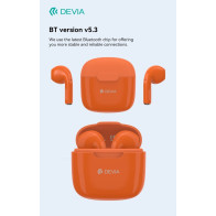 Auricolari Devia TWS-K1 Bluetooth 5.3 EM057 Arancio DETWS57251O