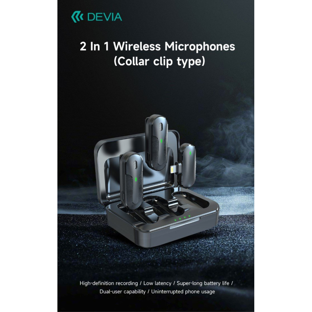 Doppio microfono wireless con connessione Tipo-C DEAP2WC241