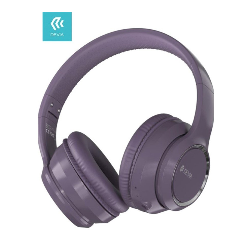 Cuffia wireless V2 EM039 bluetooth V. 5.2 ricaricabile Viola DEWHV2466V