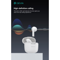 Auricolari Devia TWS-K1 Bluetooth 5.3 EM057 Bianchi DETWS57237W
