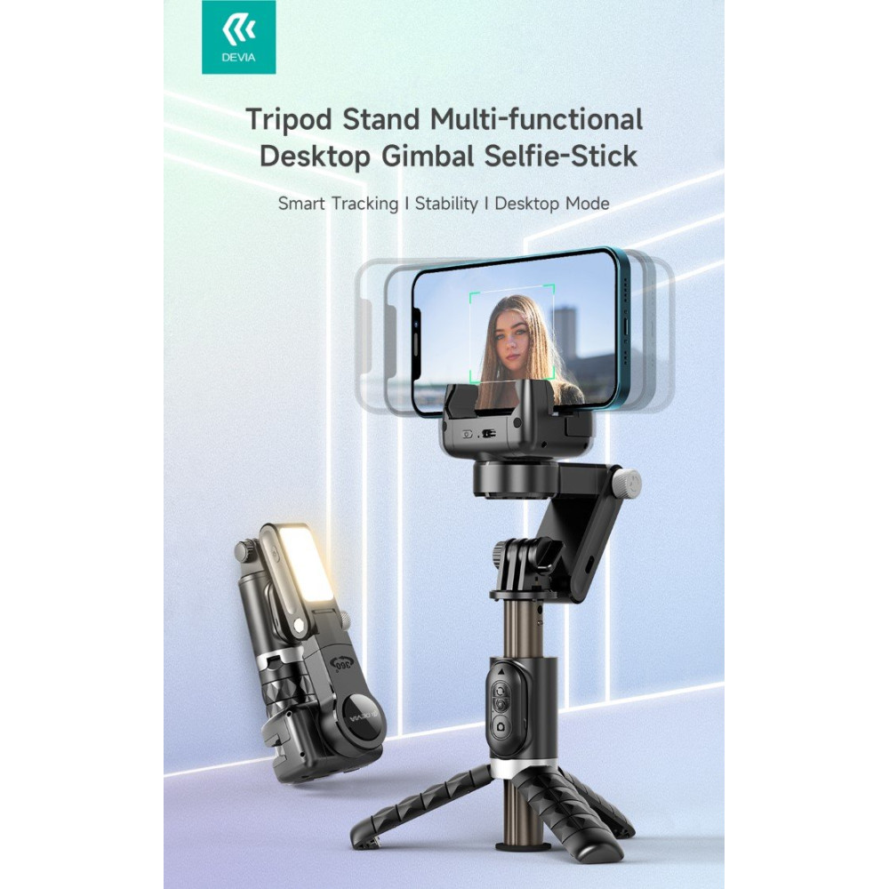 Asta selfie Q18 con Treppiede Gimbal 2D Telecomando e Luce DEQ18TG823