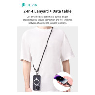 Cordino con Cavo Carica C-Lightning tracolla 1.2mt porta telefono Viola DEWLCL176P