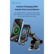 Supporto smartphone per auto con carica wireless telescopico DESGW574B