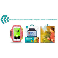 Fascia da braccio porta smartphone 4.7 - 6.5 pollici Arancio DEEGAB519O