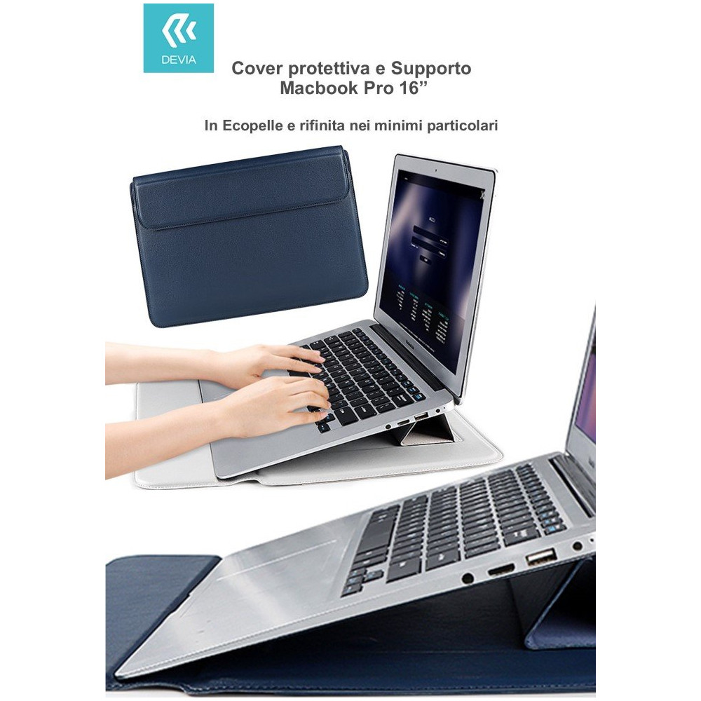Cover protettiva per Macbook Pro 16'' con Supporto Blu DEMK16372A