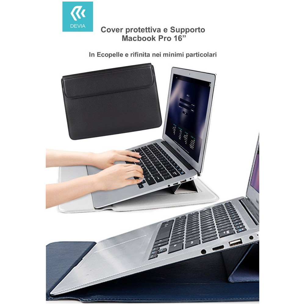 Cover protettiva per Macbook Pro 16'' con Supporto Nera DEMK16365B