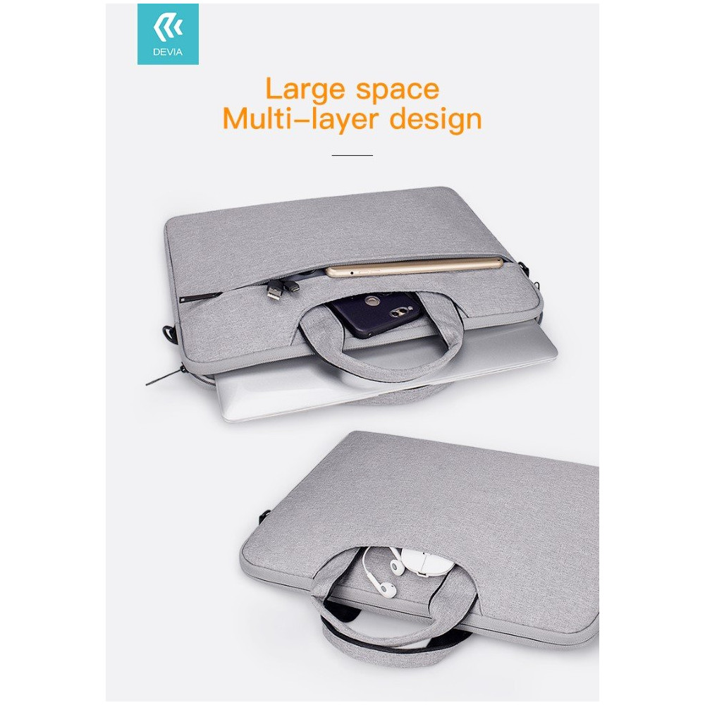 Borsa porta Macbook Pro 16'' 2021 Water proof colore Grigio DEBMK16532G