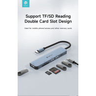 Leopard Type-C a USB3.0*3+PD + lettore di schede 5 in 1 HUB DEHB51PD882
