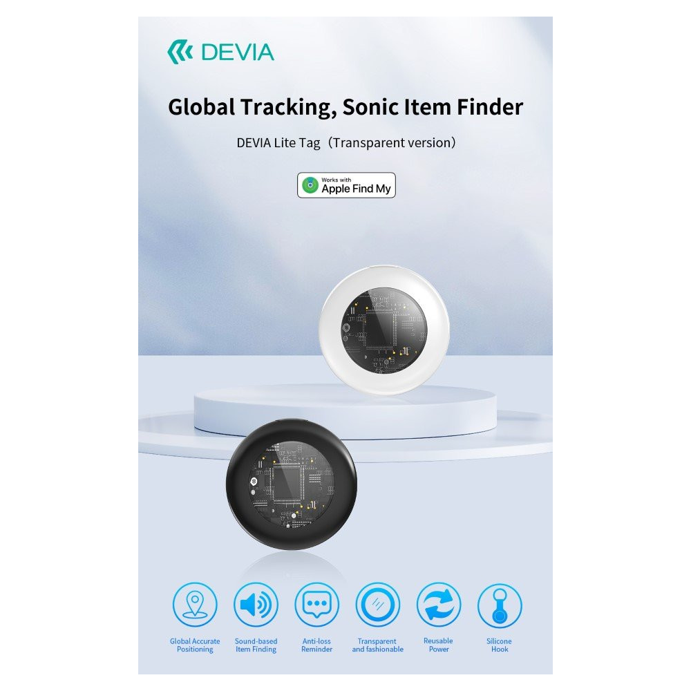 Anti-smarrimento DropTag G2305 Compatibile con Apple Find My Bianco DELTT954W
