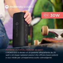 Altoparlante 30W wireless bluetooth Motorola ROKR 600 nero MXROKR600B