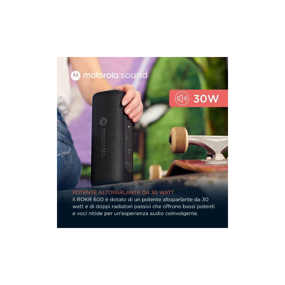 Altoparlante 30W wireless bluetooth Motorola ROKR 600 nero MXROKR600B