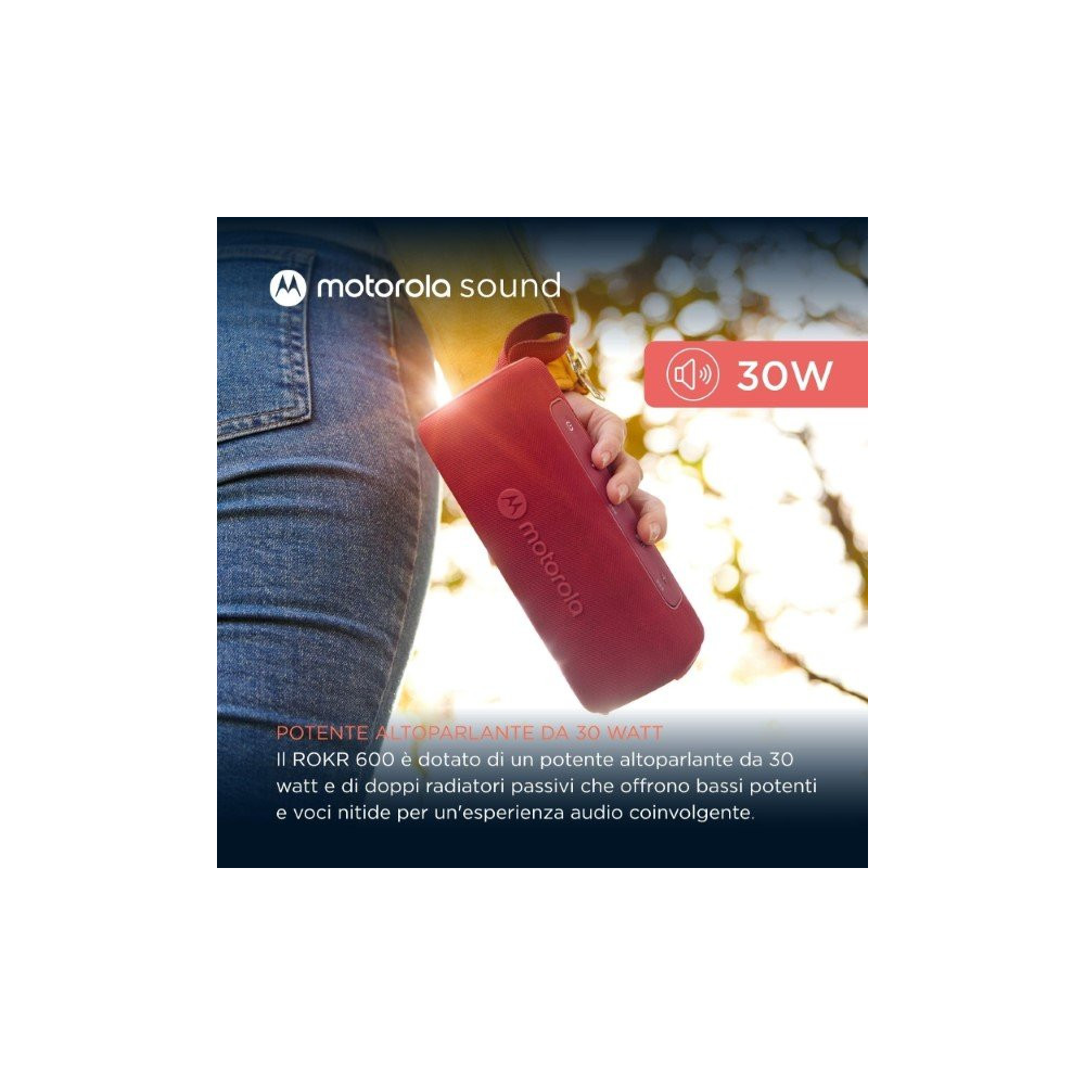 Altoparlante 30W wireless bluetooth Motorola ROKR 600 Rosso MXROKR600R