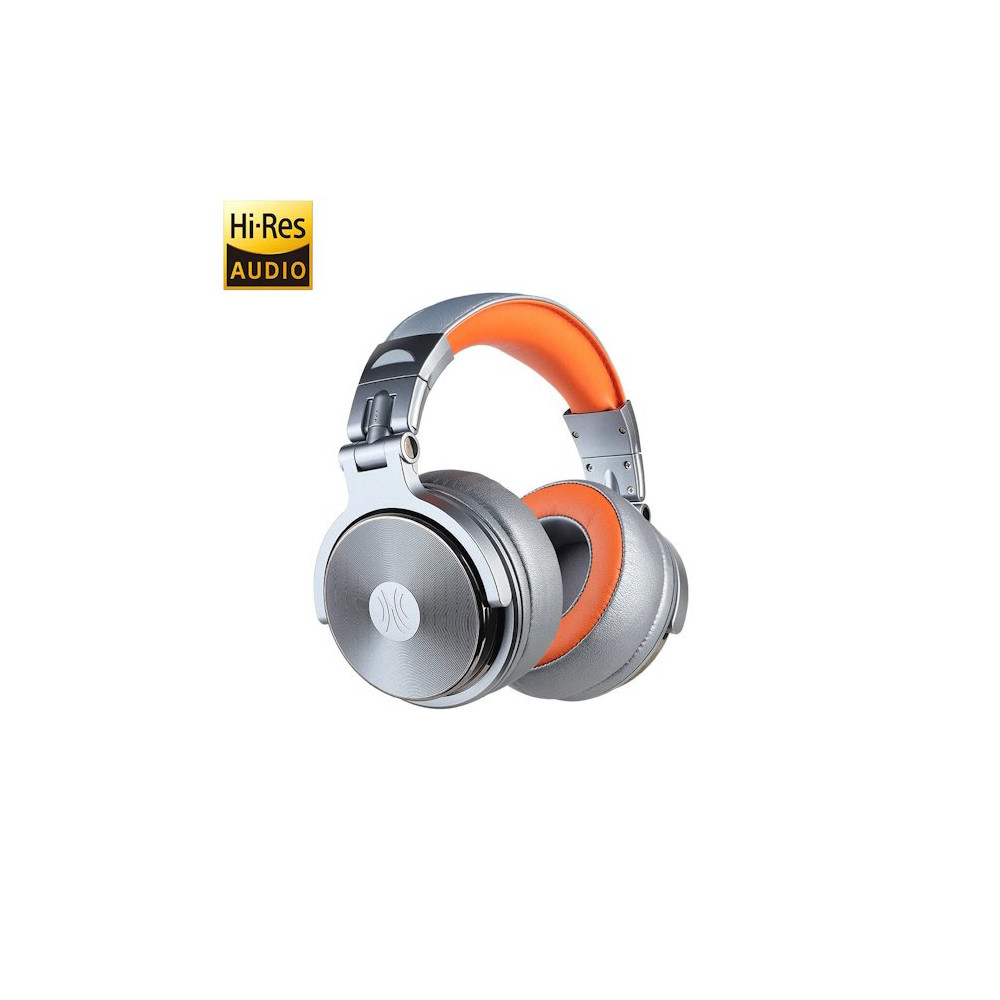 OneOdio Studio Pro 50 Hi-Res Cuffie DJ Cablate c/Microfono Silver/Orange ONEOP5031SO