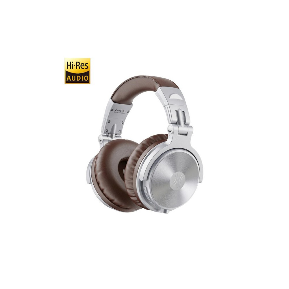 OneOdio Studio Wireless C Hi-Res Cuffie DJ Bluetooth 5.0 Silver/Brown ONEOPC585S