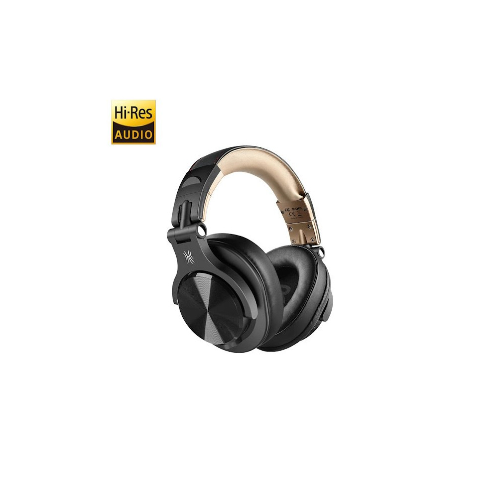 OneOdio Fusion A70 Hi-Res Cuffie DJ Wireless, Cavo e Microfono Gold/Black ONEOA7035BG