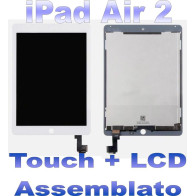 LCD + Touch Assemblato per iPad 2 Air Bianco Grado A+ A1566 RCIPAA2TPW