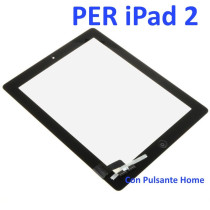 Touch Screen con Pulsante Home e Adesivo per iPad 2 Nero RCIPA2SETB