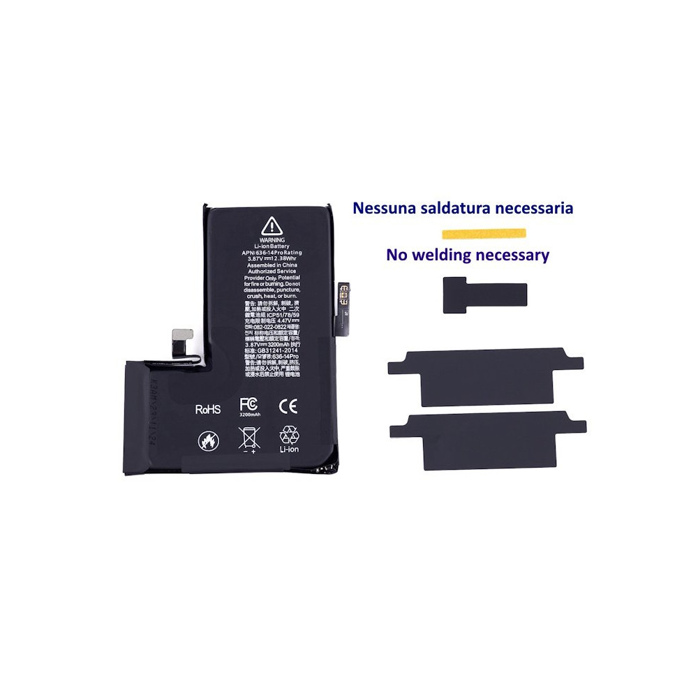 Batteria No-Welding Senza Saldatura per iPhone 14 Pro RCNW14PBAT