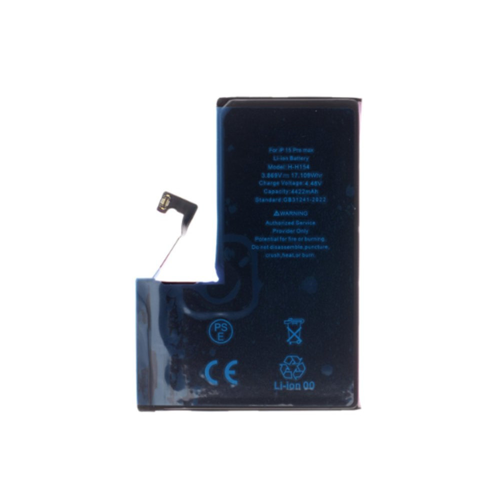 Batteria per iPhone 15 Pro Max 4422mAh Li-Ion resettata diagnostica RCIP79843