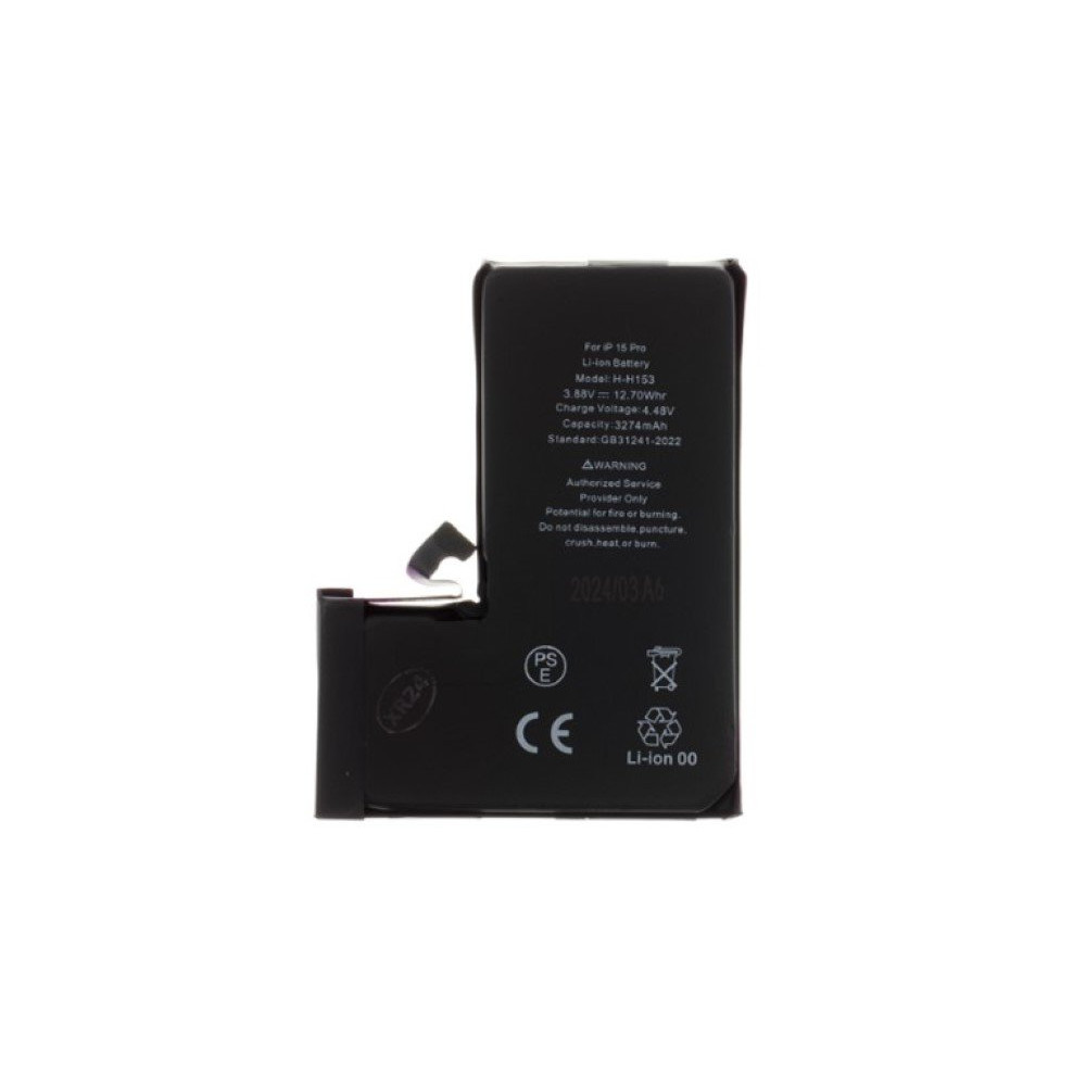 Batteria per iPhone 15 Pro 3274mAh Li-Ion Resettata (Bulk) RCIP79836