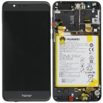 Lcd Con Frame e Batteria 02350VAS Honor 8 Originale Nero RCHH8SPLCB
