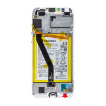 Lcd per Huawei Y6 2018 Con Batteria Service Pack Bianco RCHWY618FLW