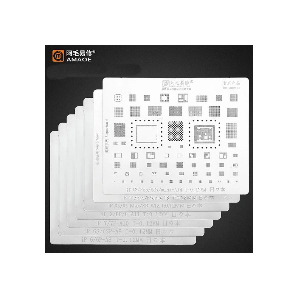 Stencil Reballing universali AMAOE per iPhone 5-14 Pro Max RCRP259935