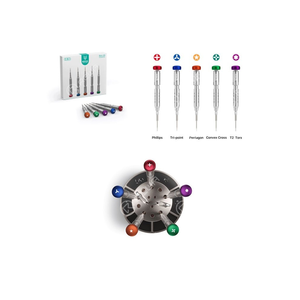 Set 5 Giraviti Refox Alta qualità Rice Series RS-2 per riparazione smartphones RCRF2DSET