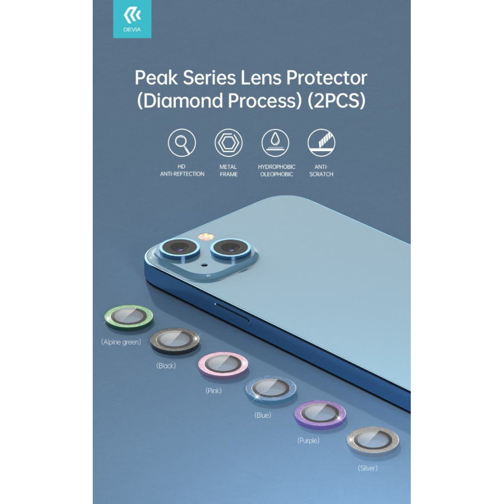 Proteggi lenti diamantate per iPhone14&14 Plus Cornice Blue DEPL14S752A