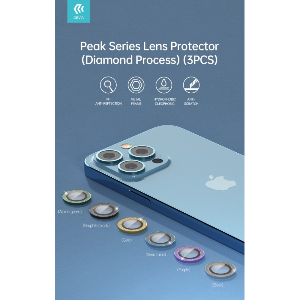 Proteggi lenti diamantate iPhone14P&14PM Cornice Blue DEPL14PM813A