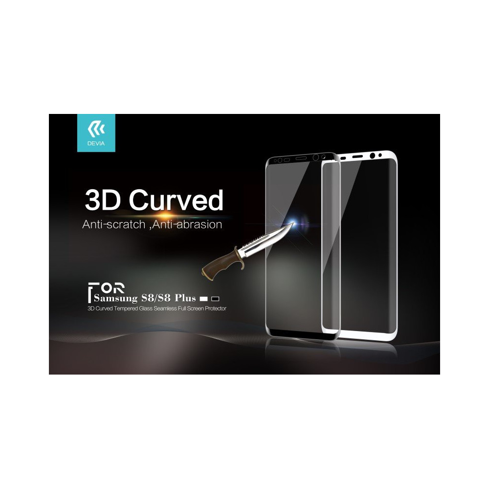 Pellicola in Vetro Temperato 3D Full Screen Samsung S8 Nera DEXS8F530B
