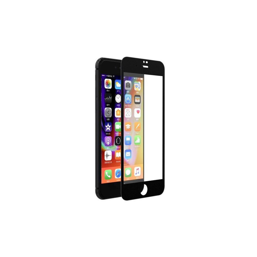 Pellicola Vetro temperato Full 0.18 mm per iPhone 7 / 8 Nera DETGF87273B