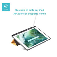 Custodia in pelle per iPad Air 2019 con supporto Pencil Blu DEIPAA19462A