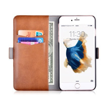 Custodia in Pelle con Portadocumenti per iPhone 6S/6 Marrone DEML6S290M