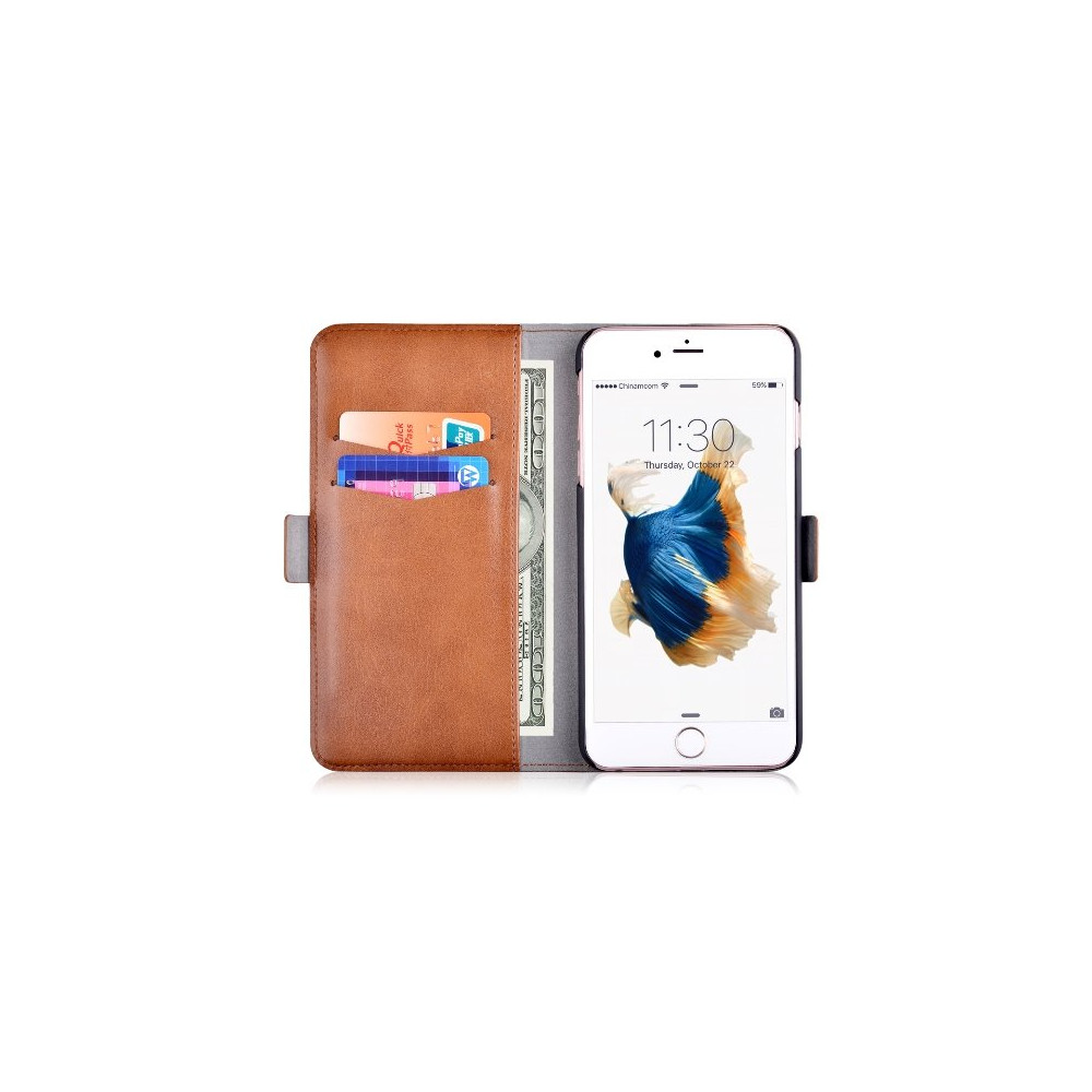 Custodia in Pelle con Portadocumenti per iPhone 6S/6 Marrone DEML6S290M