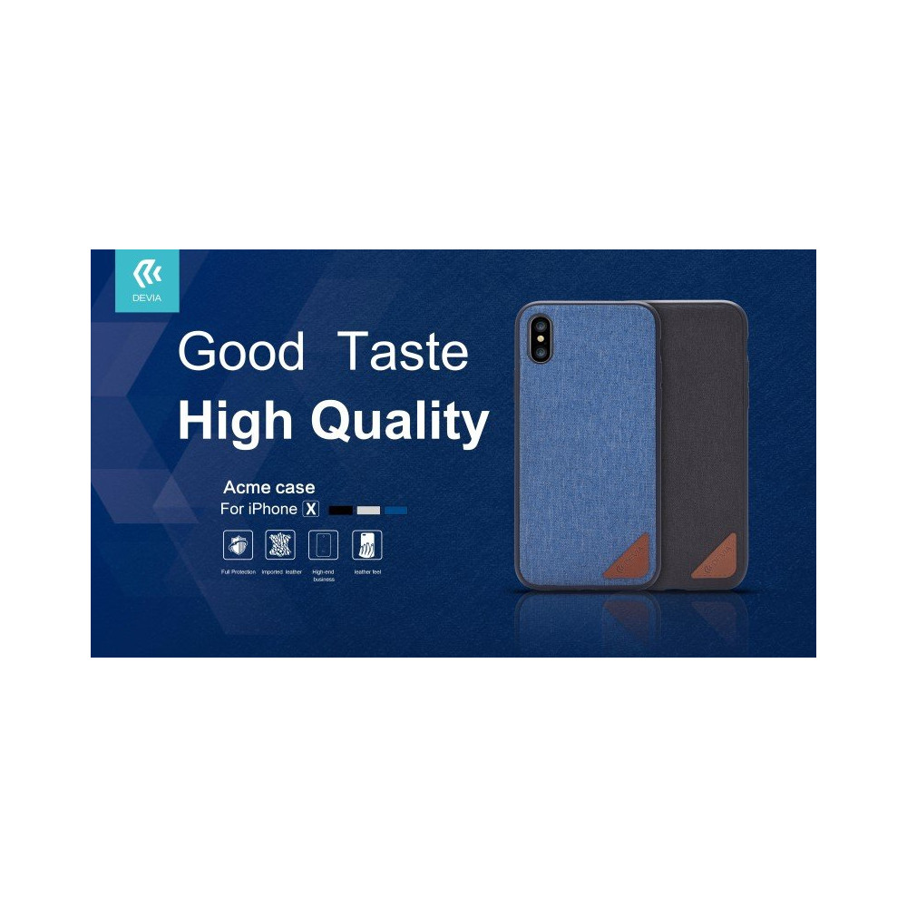 Cover in Pelle Lavorata Acme per iPhone X Nera DEACI8726B