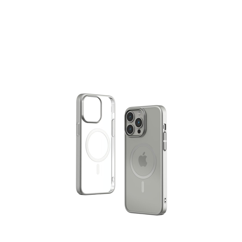Cover Magnetica Glimmer con Apple Magsafe iPhone 15 Pro Silv DEPGM15788
