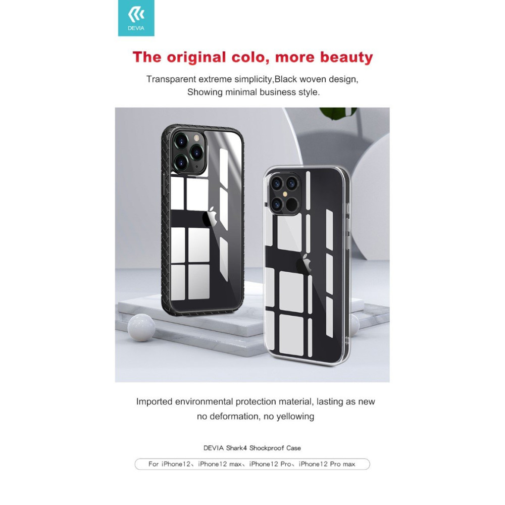 Cover protettiva trasparente con bordo per iPhone 12 Mini DENG12M011